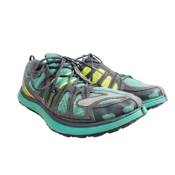 Brooks Shoes - Brooks PureGrit 2 Women’s Trail Running Shoes Size 9 Teal/Gray Breathable Mesh